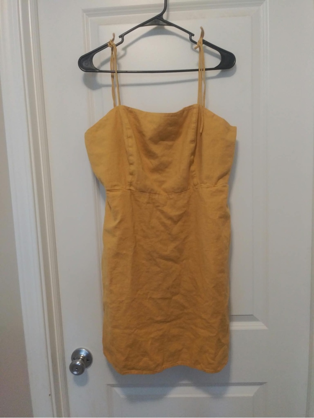 Yellow Spaghetti-Strap Dress